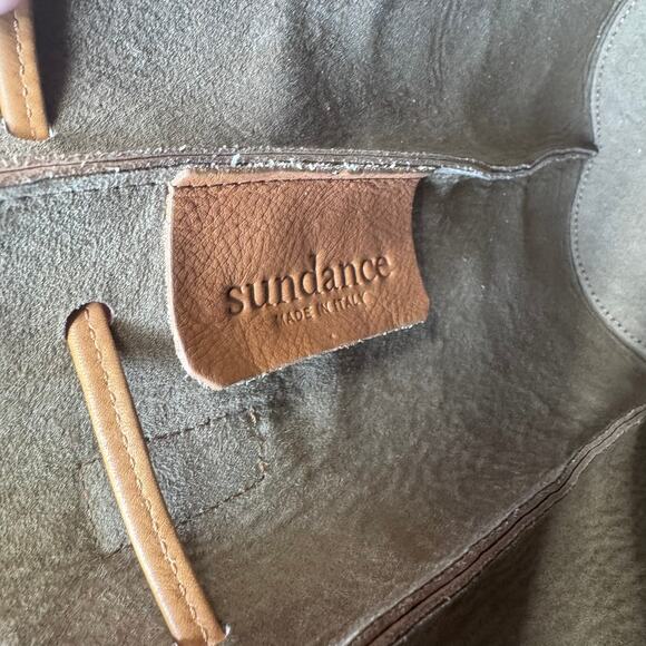 Sundance Made in Italy Brown Floral Leather Bucket Crossbody Bag RemoveableStrap - Picture 4 of 16